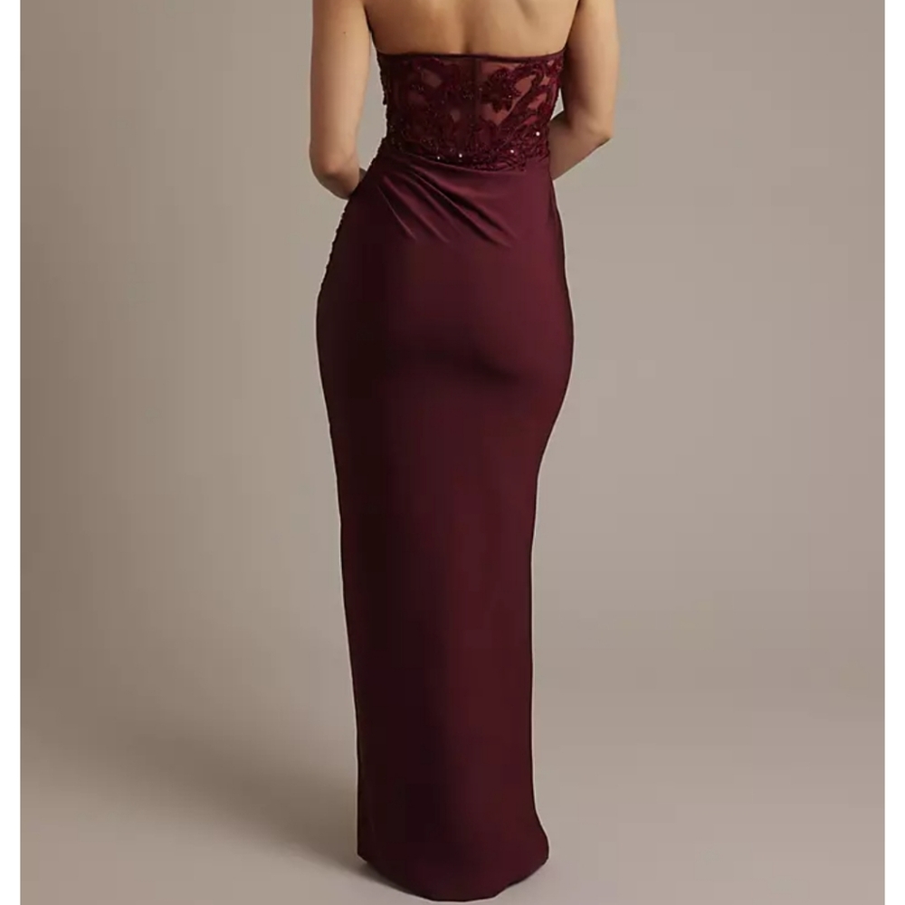 Embellished power stretch strapless sheath dress from davids bridal